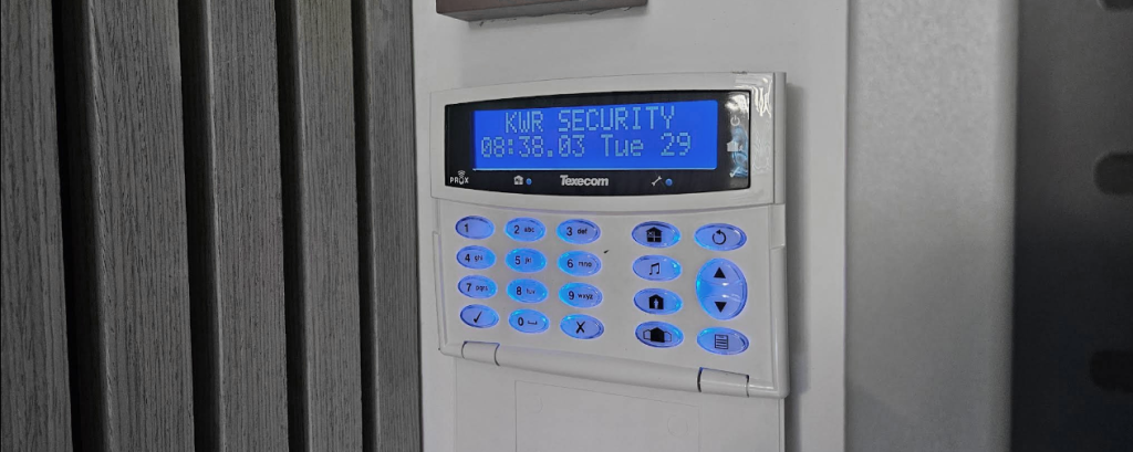 Burglar alarm access control panel
